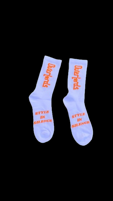 OL STARBOY SOCKS - WHITE + ORANGE