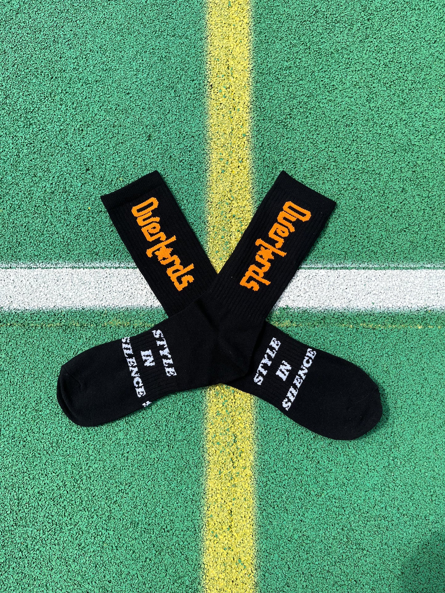 OL STARBOY SOCKS - BLACK + ORANGE