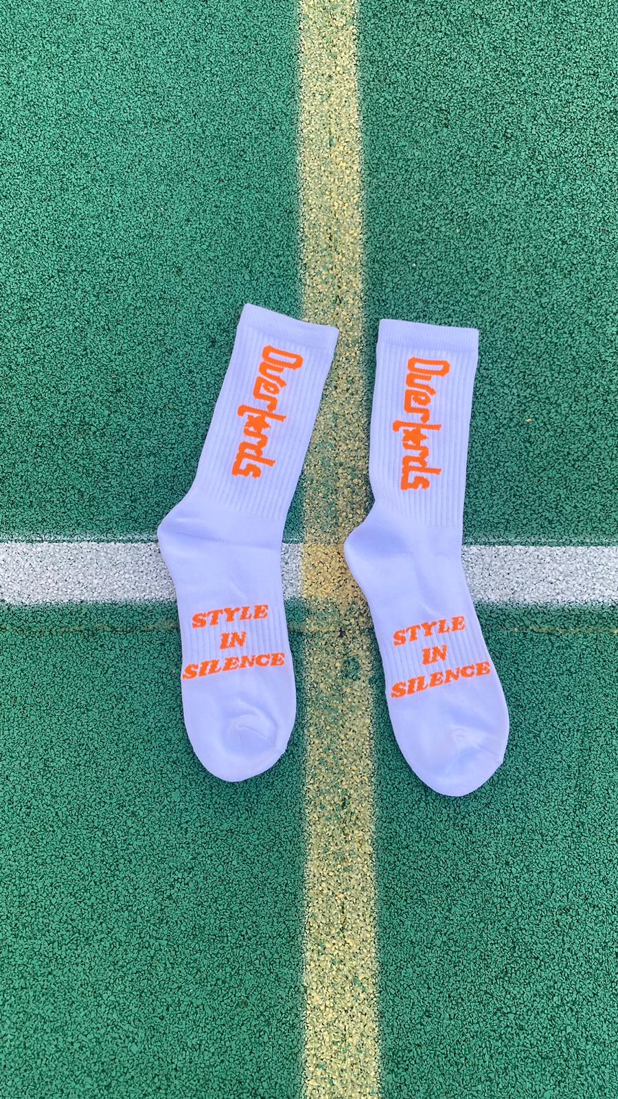 OL STARBOY SOCKS - WHITE + ORANGE