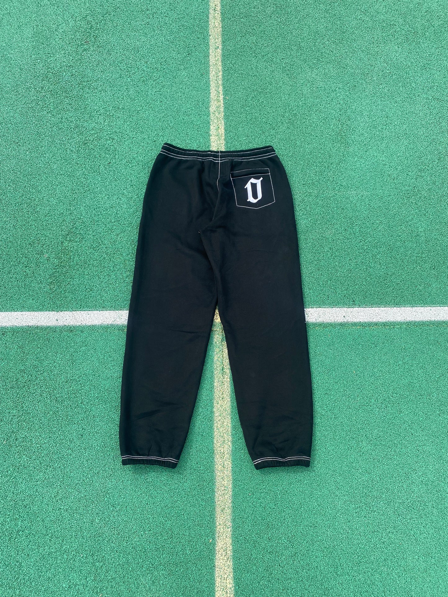 OL STAPLE STITCH JOGGERS - BLACK + WHITE