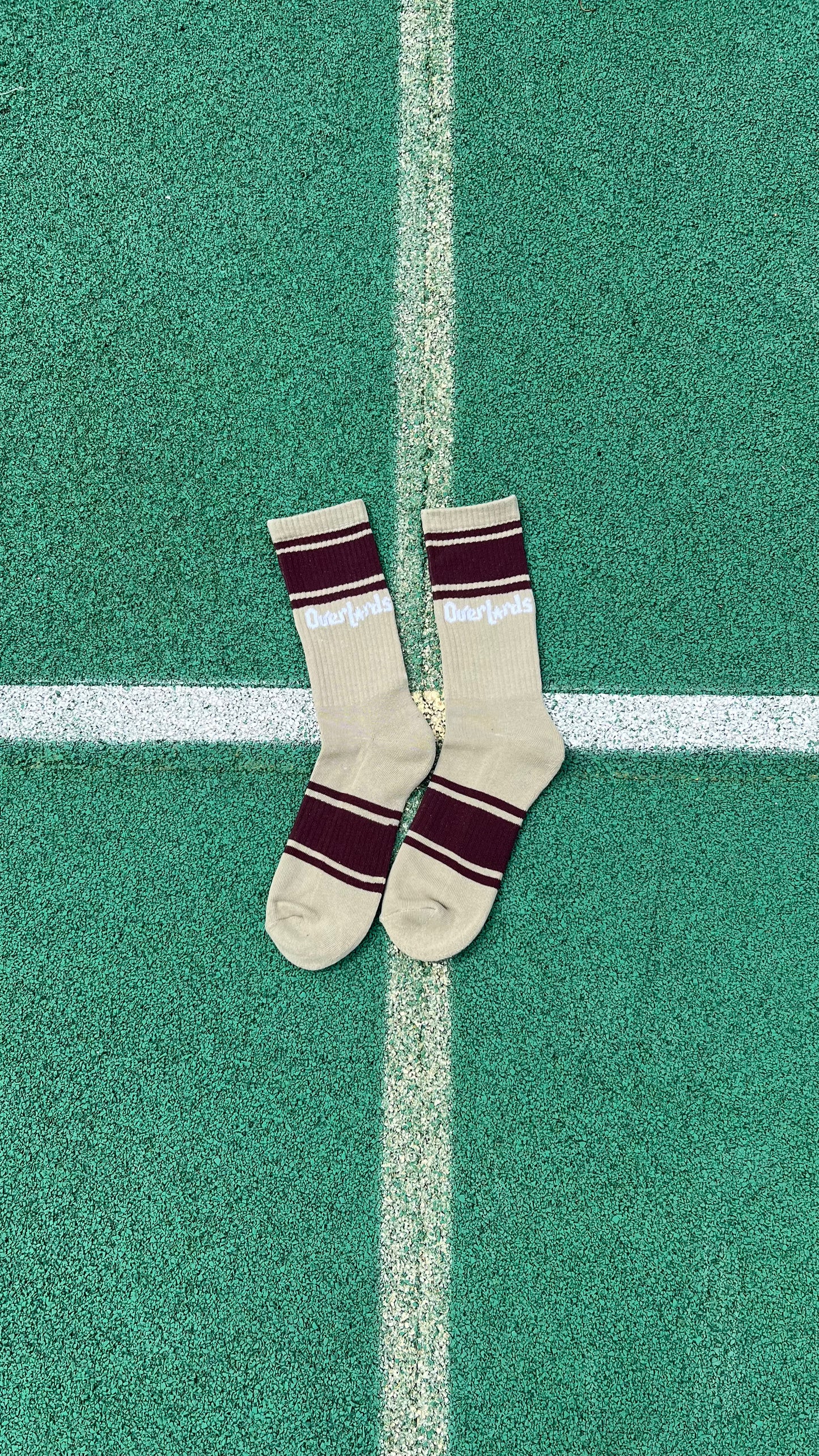 OL BANNER SOCKS BEIGE/BROWN