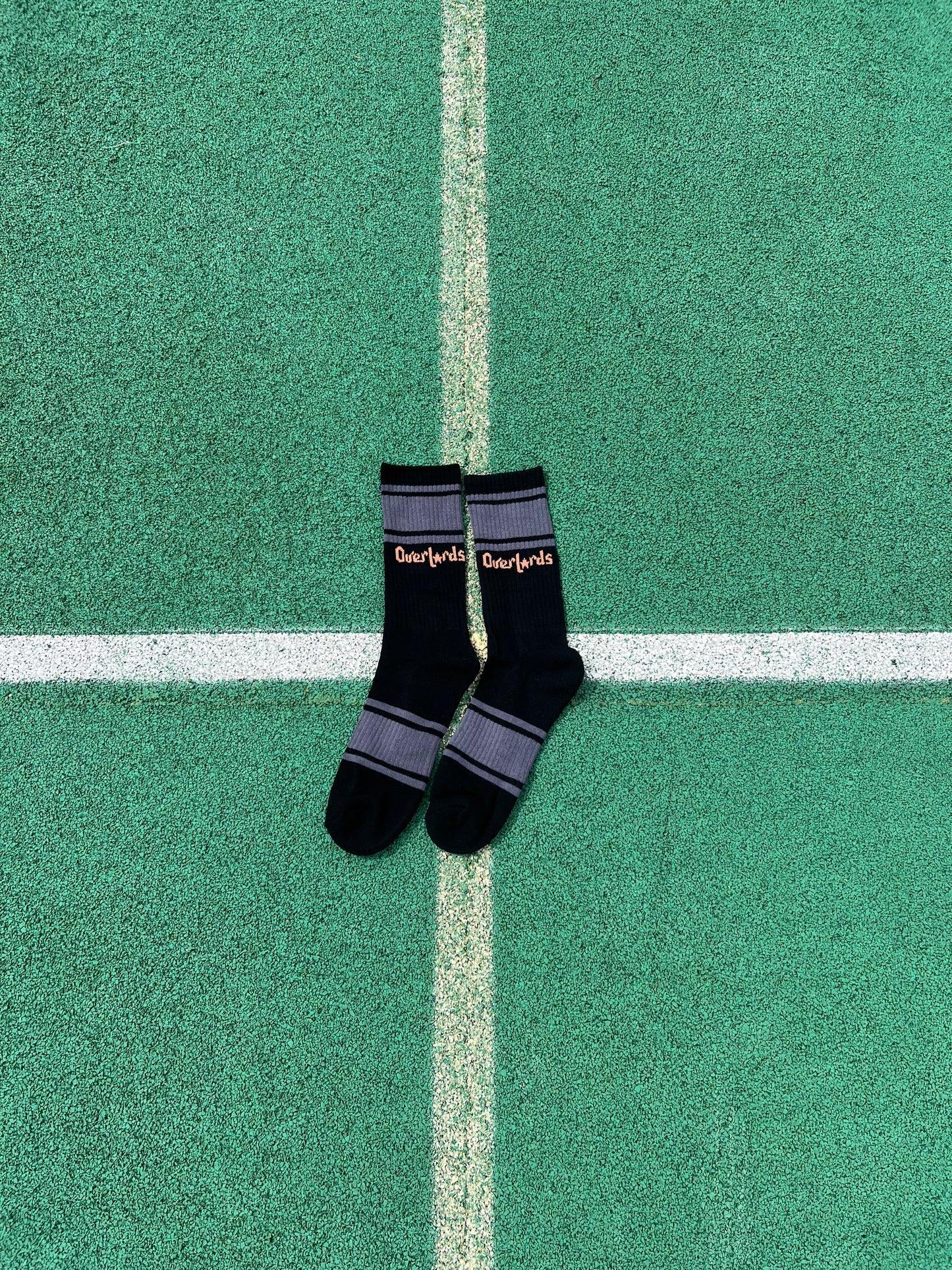 OL BANNER SOCKS BLACK/GREY/ORANGE
