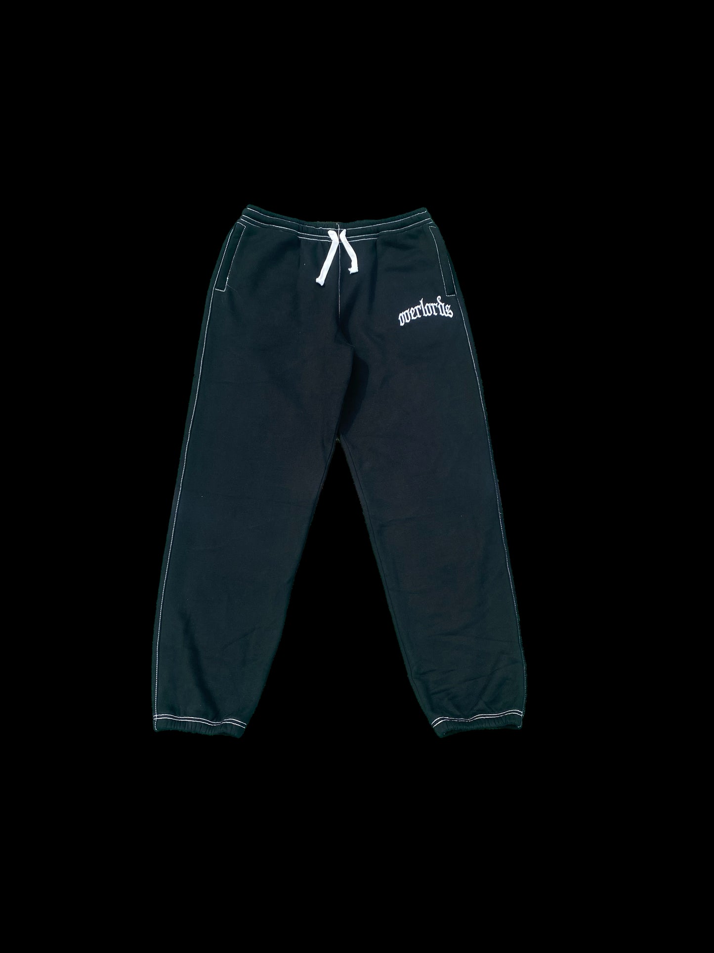 OL STAPLE STITCH JOGGERS - BLACK + WHITE
