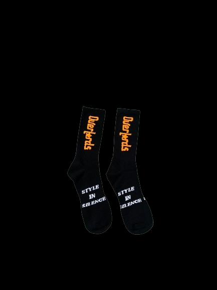 OL STARBOY SOCKS - BLACK + ORANGE