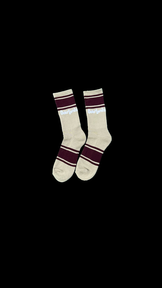 OL BANNER SOCKS BEIGE/BROWN