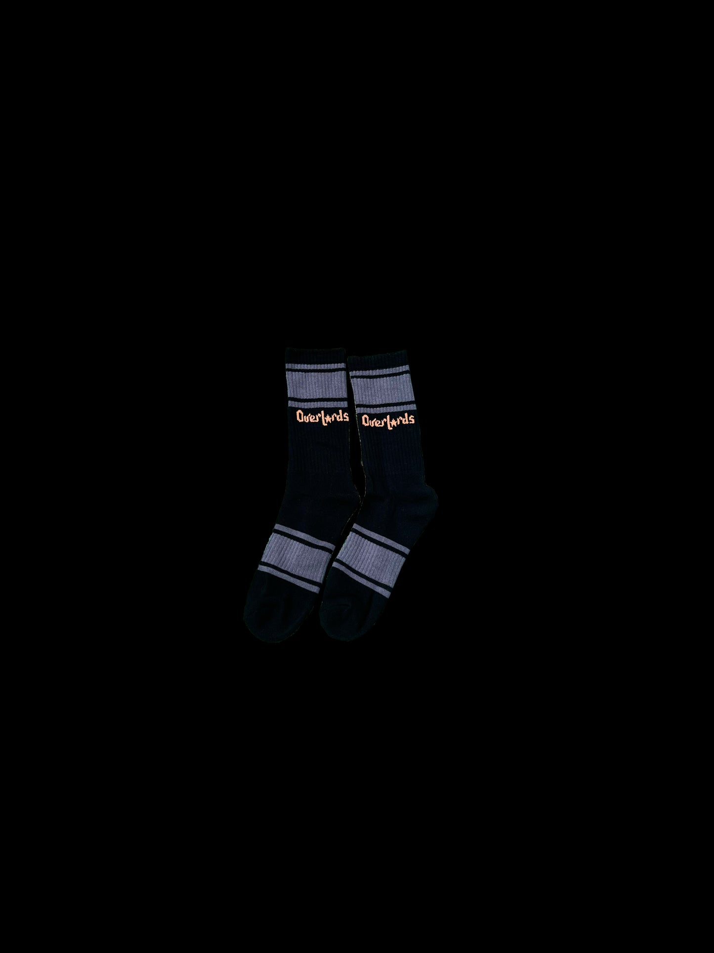 OL BANNER SOCKS BLACK/GREY/ORANGE