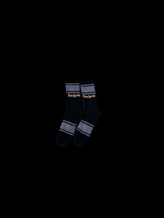 OL BANNER SOCKS BLACK/GREY/ORANGE